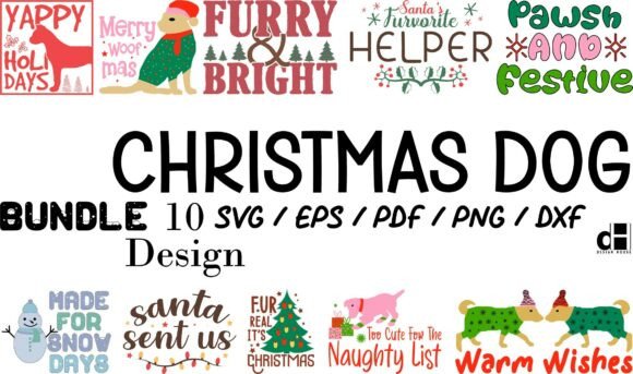 Christmas Dog Bundle SVG PNG