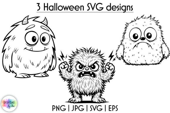 Cute Halloween Monsters SVG