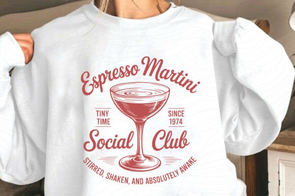 Espresso Martini Retro Drink SVG Design