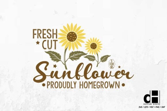 Fall Farmhouse Sunflower SVG PNG