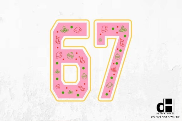 Funny Christmas 67, Six Seven Santa SVG