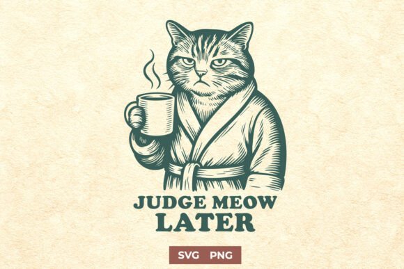 Judge Meow Later SVG Funny Grumpy Cat