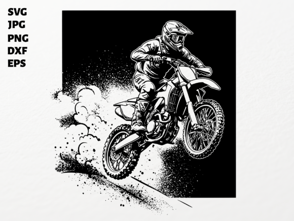 Motocross Rider SVG for Cricut