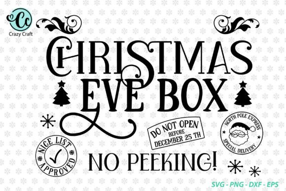 Personalised Christmas Eve Box Svg