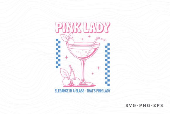 Pink Lady, Summer Cocktail SVG PNG