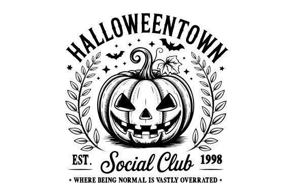 Retro Halloweentown Est 1998 Embroidery Design