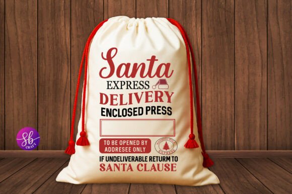 Santa Express, Christmas Santa Sack Svg