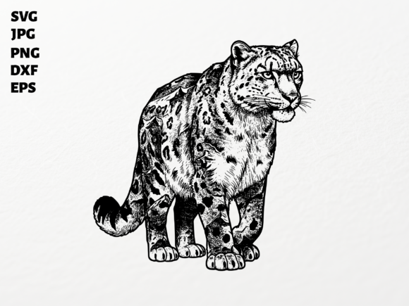 Snow Leopard SVG for Cricut Sublimation