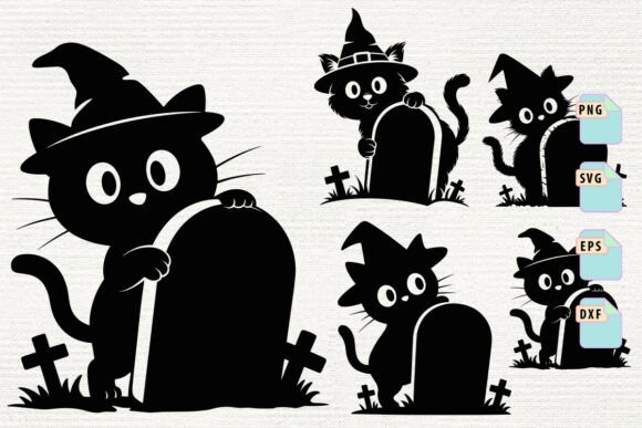 Spooky Witch Cat Halloween Svg Bundle