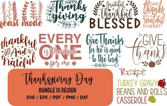 Thanksgiving Day Bundle SVG PNG