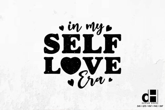 Valentine Self-Love Black Grunge SVG PNG
